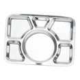 thumbnail image 4 of deevoka Compartment Plate Partition Sections Dinner Dish Stainless Steel Camping, 4 of 8