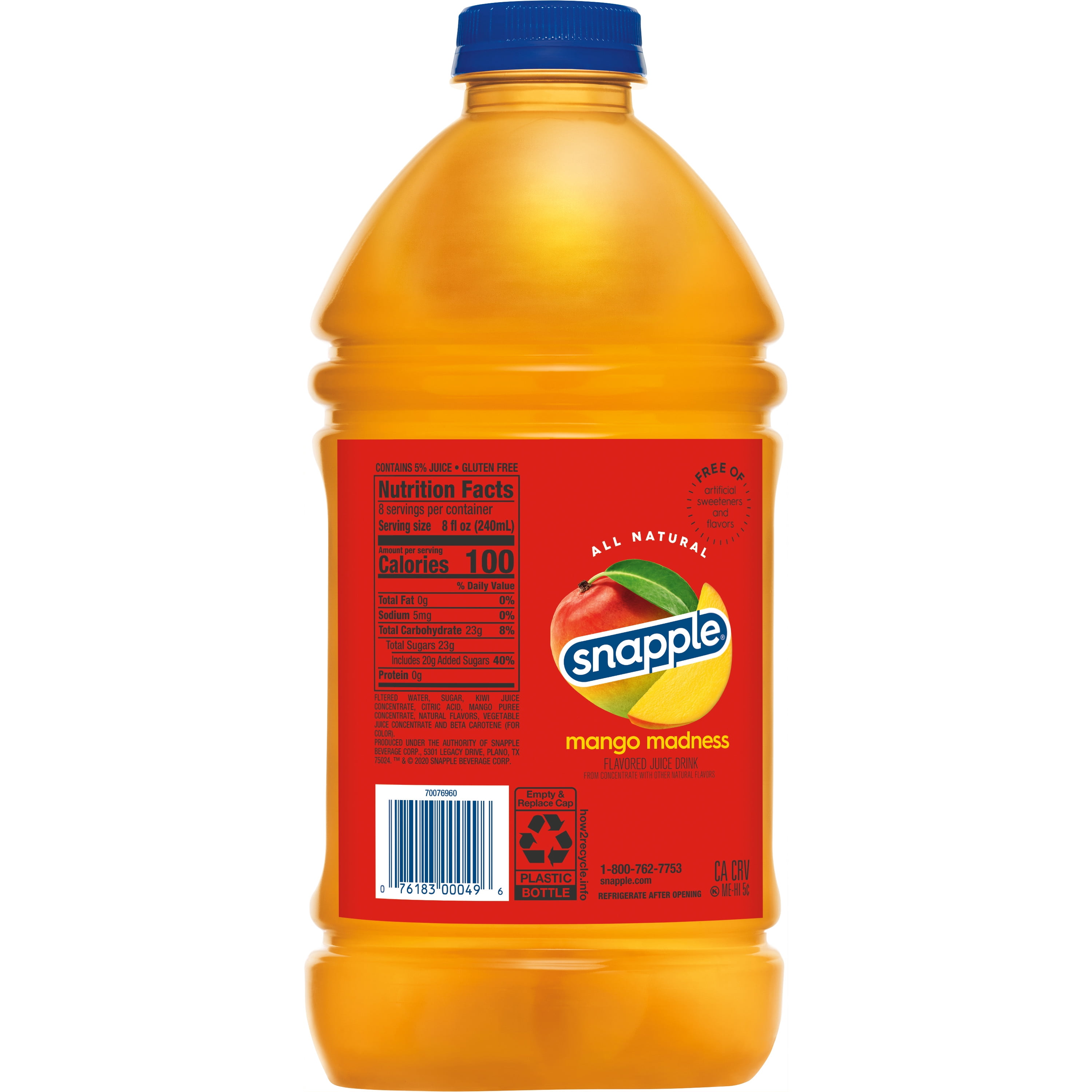 Snapple Mango Madness Juice Drink, 64 fl oz, Bottle