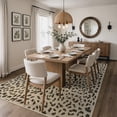thumbnail image 5 of KUETH 9x12 Leopard Area Rugs Machine Washable Rugs for Living Room, Non Slip Flat Pile Rug with Rubber Backing, Modern Rug for Entryway Bedroom Dining Room Home Office, 5 of 9