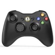 Xbox 360 Controller Wireless for Xbox 360/360 Slim/ PC Windows 7/8/10/11,Black