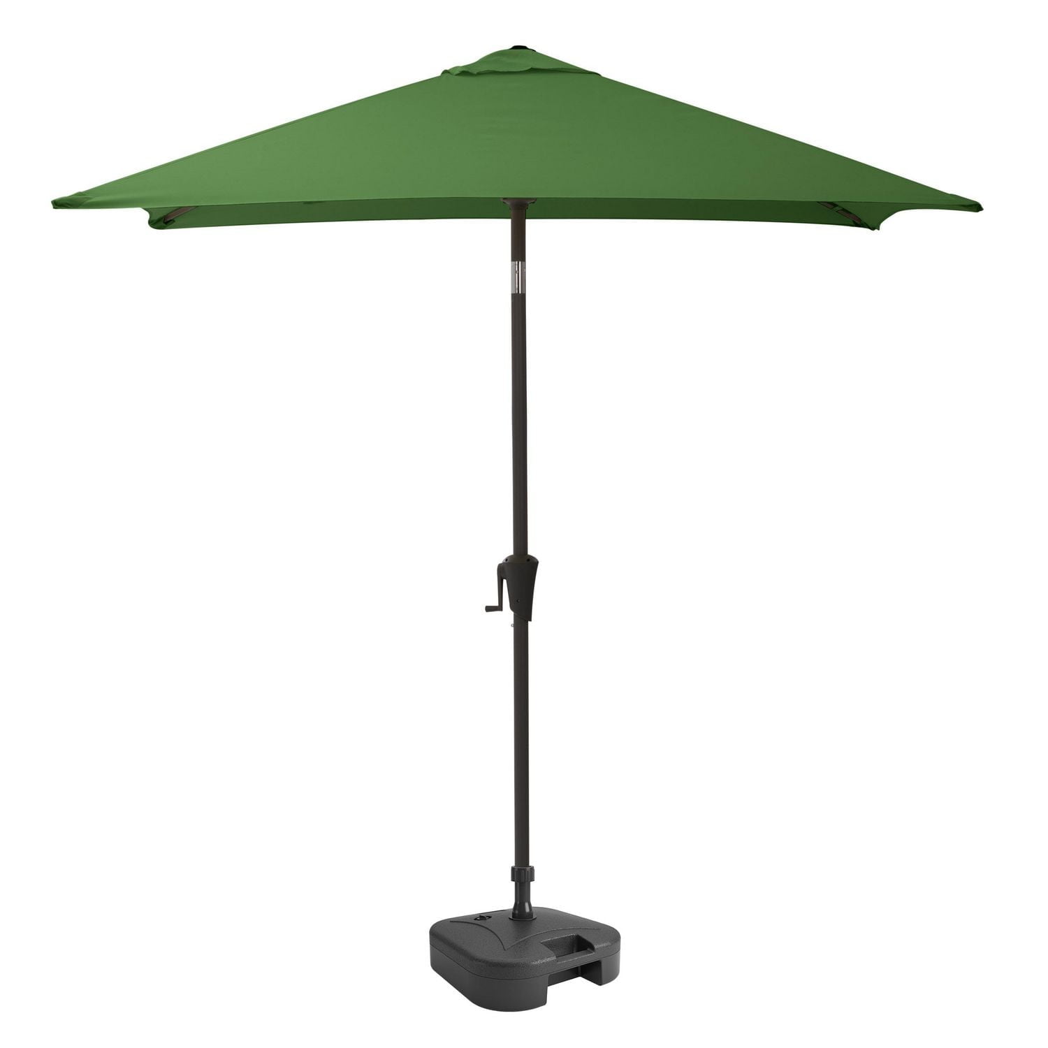 Parasol d'extérieur inclinable en tissu durable carré CorLiving de 6,5 pi x 6,5 pi avec cadre en acier et base remplissable
