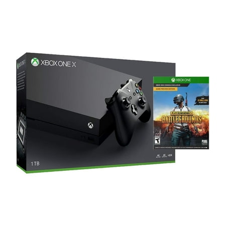 Xbox One X 4K UHD Enhanced PLAYERUNKNOWN\'S BATTLEGROUNDS Bundle: Xbox One X 1TB Console and PLAYERUNKNOWN\'S BATTLEGROUNDS
