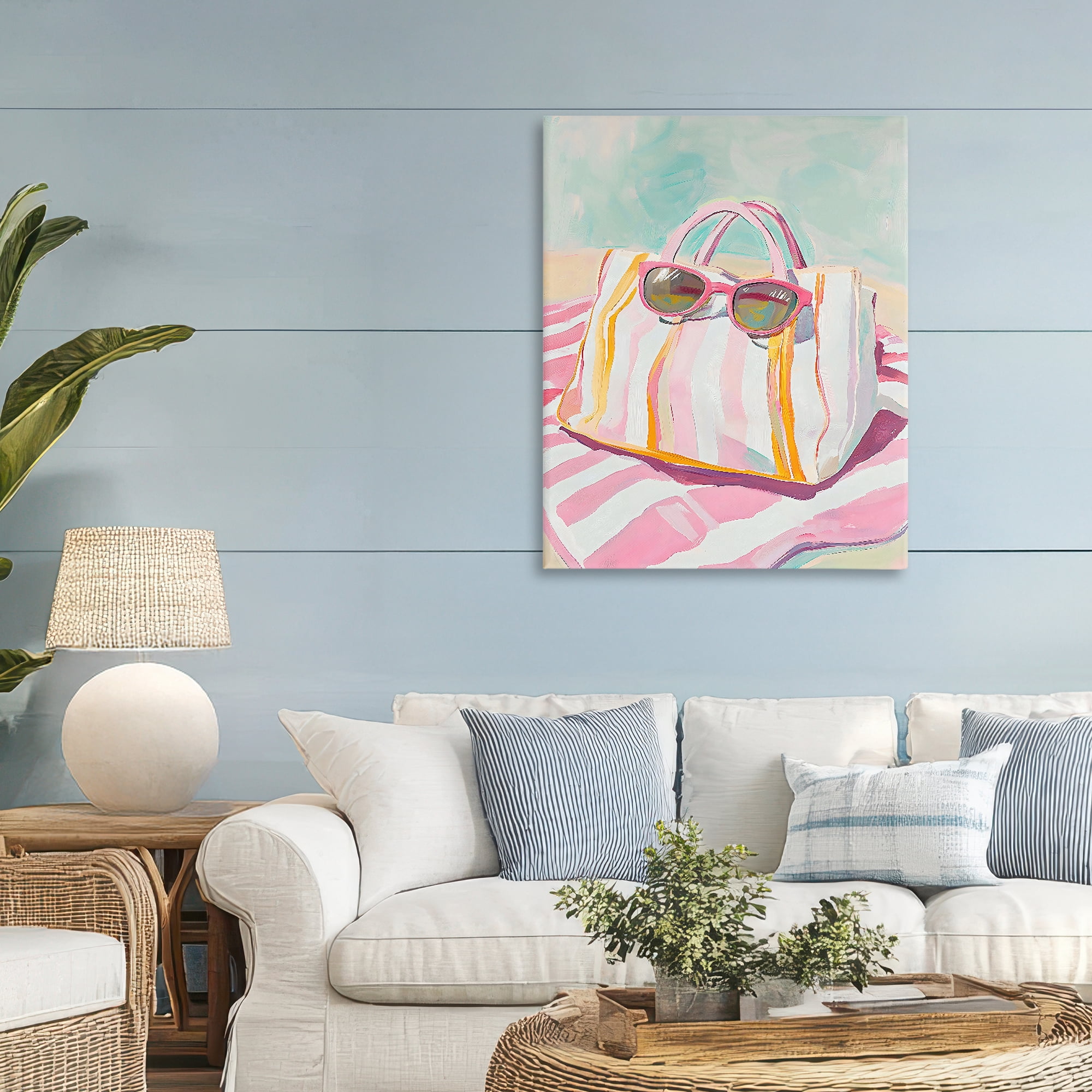 Stupell Industries Beach Bag & Sunglasses Canvas Wall Art, design by The Prints Vibe