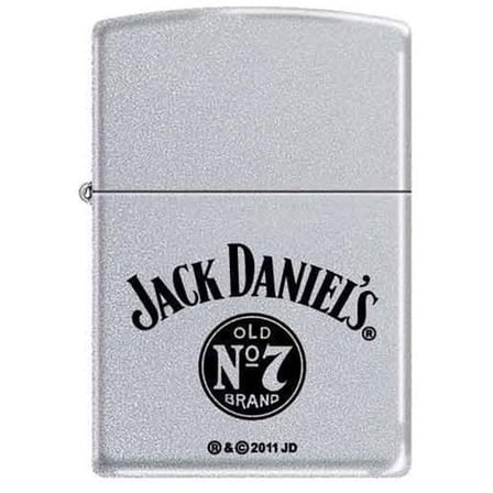 Zippo Lighter - Jack Daniel's Old No 7 Satin Chrome