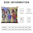 thumbnail image 5 of Autua Zebras Patterns Colors Graphic Decorative Pillow Cover Home Couch Living Room Bed Sofa Throw Pillow Case Square 1PC 24x24in, 5 of 5