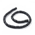 thumbnail image 2 of Natural Lava Rock Beads Strands Dyed Column Black about 8mm in diameter 14~15mm long hole: 2~2.5mm about 27pcs/strand 15.7 inch, 2 of 3