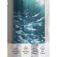 thumbnail image 6 of Abstract Ocean Wave Sheer Curtains 84 Inch Long 2 Panels, Modern Blue Marine Light Filtering Rod Pocket Curtains, Sheer Voile Drapes for Living Room Bedroom, 52"x84", 6 of 8