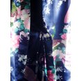 thumbnail image 2 of Floral Satin Womens Plus Size Robes, Sizes 20-38, Lightweight Sleepwear Robe Kimono, Knee Length, 2 of 7
