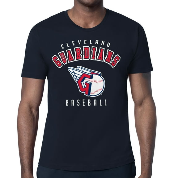 Men's Starter Navy Cleveland Guardians Team Logo T-Shirt