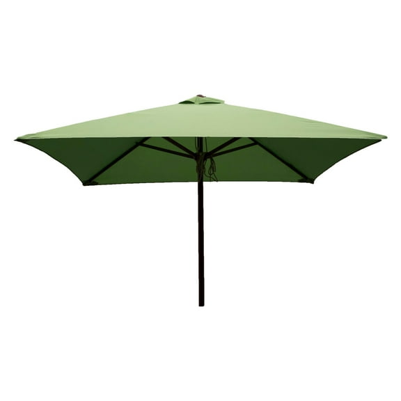 DestinationGear Classic Wood 6.5' Square Patio Umbrella, Lime