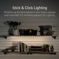 thumbnail image 4 of Luminoodle Click | Battery Powered LED Tap Light Strip for Closet, Pantry, Shelf Lighting, AA-Powered 36 in. Wireless Stick Anywhere Adhesive String Push Lights, Warm White (2700K), 4 of 4