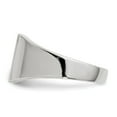 thumbnail image 3 of Real 14kt White Gold 9.5x8.5mm Closed Back Signet Ring Size: 6; for Adults and Teens; for Women and Men, 3 of 4
