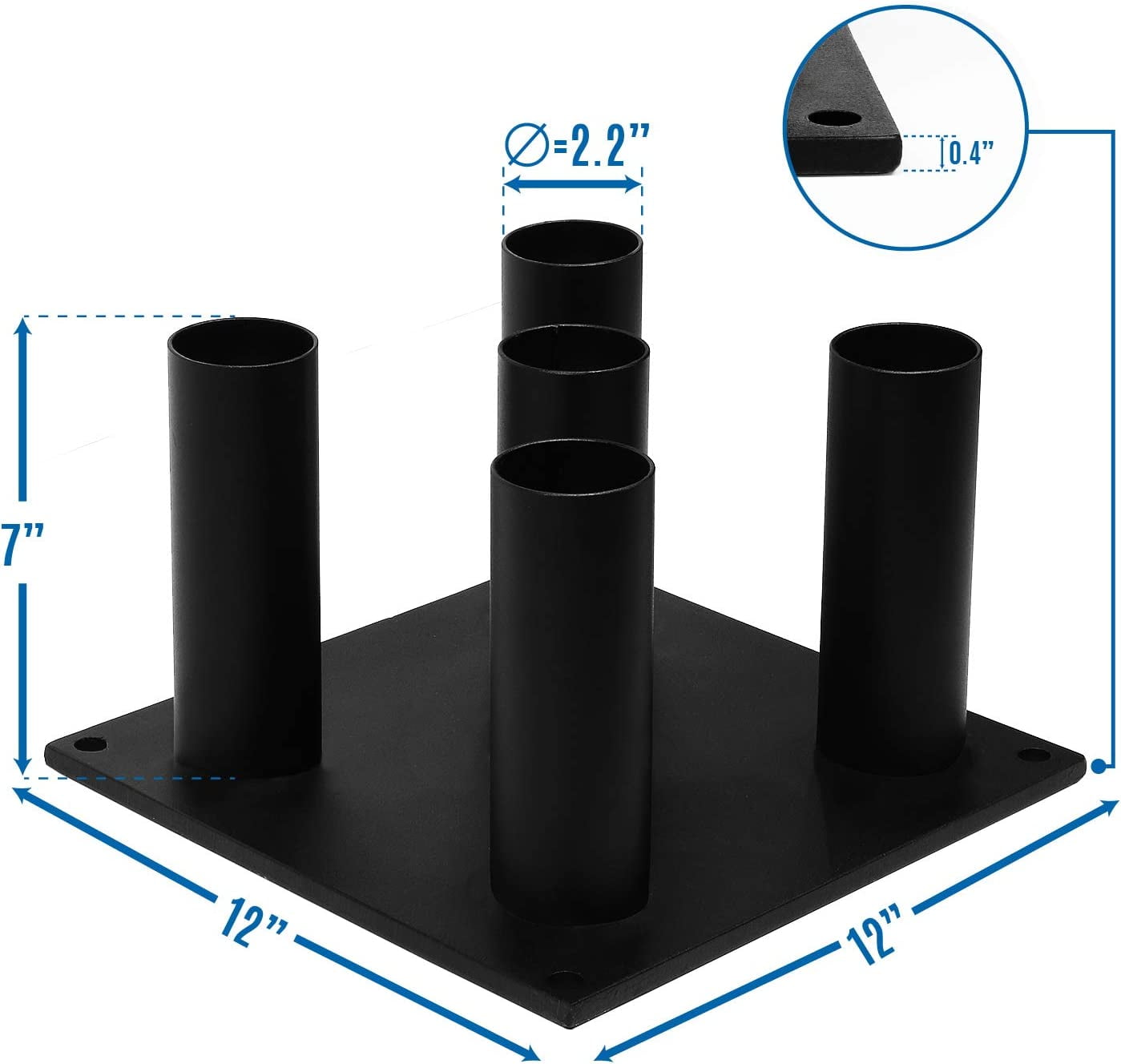 Yes4All Support Vertical Pour Barres Olympiques – 5 Ou 9 Emplacements, Acier 13 Kg, Montage Inclus – Gain De Place Salle De Sport