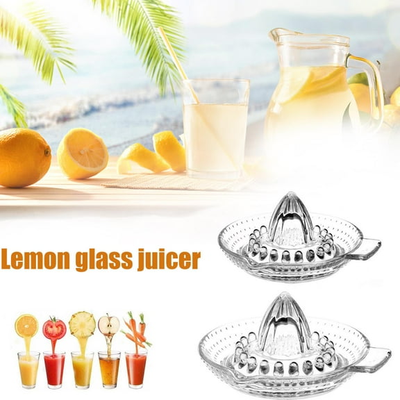 QHUDLV Versatile Glass Citrus Press Kitchen Juicer for Lemons Limes Hot Q5