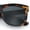 Tortoise - Black, variant on Curved Concave Face Oversized Horn Rim Plastic Retro Sunglasses All Black