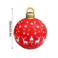 thumbnail image 3 of Light Up PVC Inflatable Christmas Ball,24 Inch Large Outdoor Decorated Ball Outdoor Christmas Decorations,New Years Christmas Ornaments with Light,Remote for Yard & Pool Decorations (Red) (Red) (red), 3 of 6