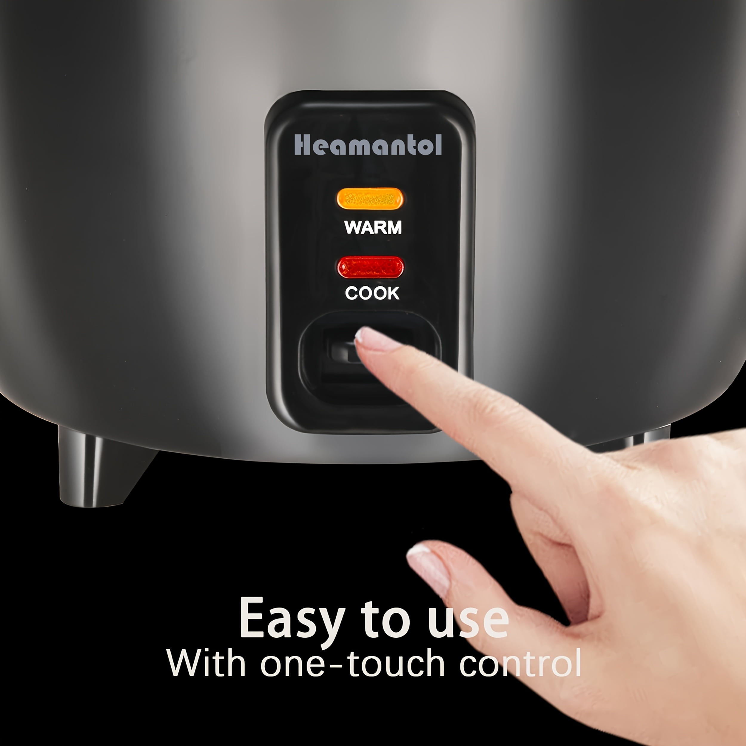 [6-Cup Rice Cooker] 6-Cup Rice Cooker | Detachable Nonstick Pot | Yogurt Maker, Automatic Keep Warm, 1.5 Quarts, 3 Cups Uncooked, One-Touch Operation