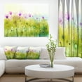 thumbnail image 1 of Design Art - Cosmos Abstrait Vert Violet de Fleurs, 1 of 3