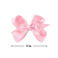 thumbnail image 4 of 3 Inch Satin Bow for Little Girls - 2 Pcs (White), 4 of 4