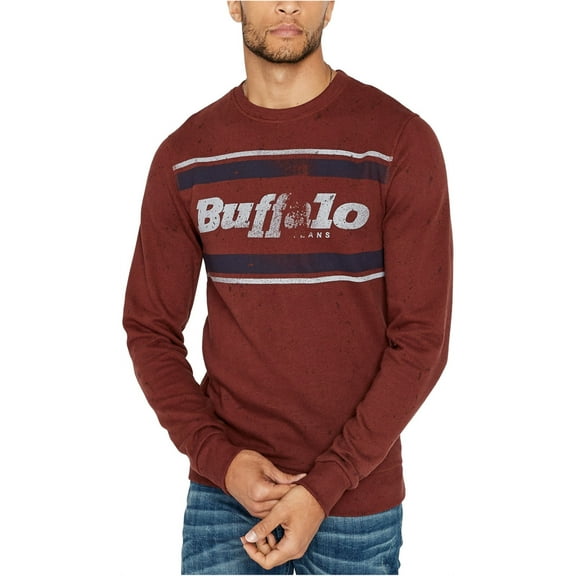 Buffalo David Bitton Mens Logo Sweatshirt, Red, X-Large
