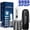 White with 30pcs Mouthwash, variant on MySmile LP201 OLED Display Portable Water Flosser Cordless for Teeth Braces, Electric Power Water Dental Flosser 350ml Large Oral Irrigator, IPX7 Waterproof, 5 Modes, 8 Tips, 1 Travel Bag, White