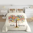 thumbnail image 2 of Manfei Tree Of Life Bedding Comforter Set 2pcs for Teens Adults,Spring Floral Tree Twin Comforter Sets Microfiber,Chic Flowers Breathable Bedding Set,Lightweight Room Decor,Reversible, 2 of 8