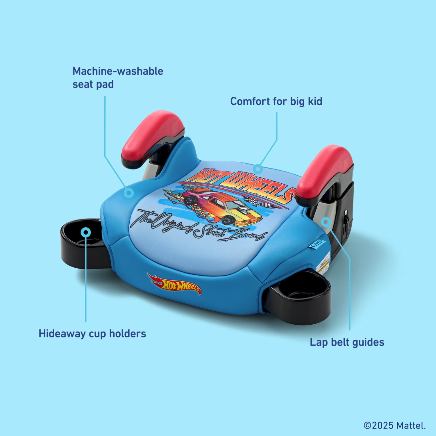 Graco Turbobooster 2.0 Backless Booster Car Seat, Hot Wheels Gamer, 5.1 lbs