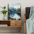 thumbnail image 5 of Mountain Lake Reflection Canvas Print/Wall Art，Suitable for Living Room，Bedroom，Office，Bathroom，Hallway Decoration., 5 of 8