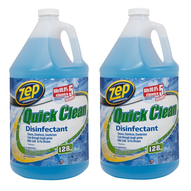Zep Quick Clean Disinfectant 128 Ounces ECZUQCD1282 (Pack of 2