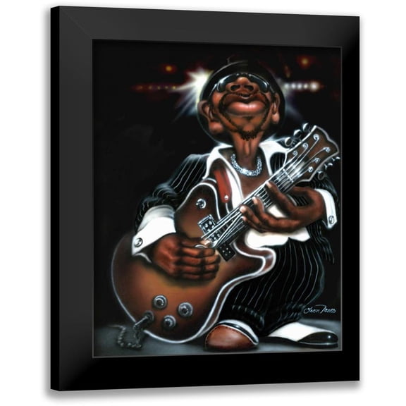 Jones, Leonard 12x14 Black Modern Framed Museum Art Print Titled - Jazzman Cool