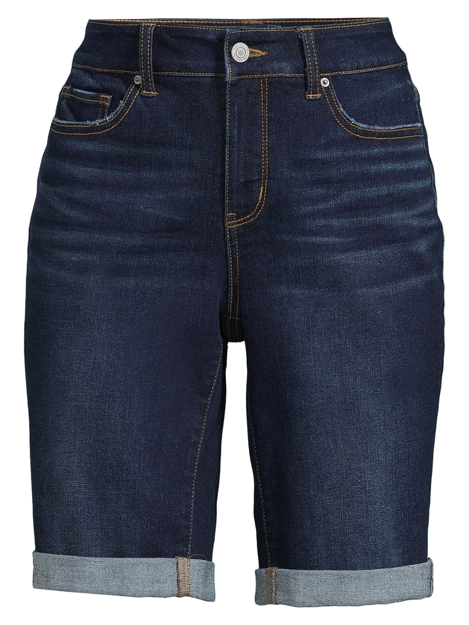 Time and Tru Women's Mid Rise Bermuda Short 10 - Walmart.com