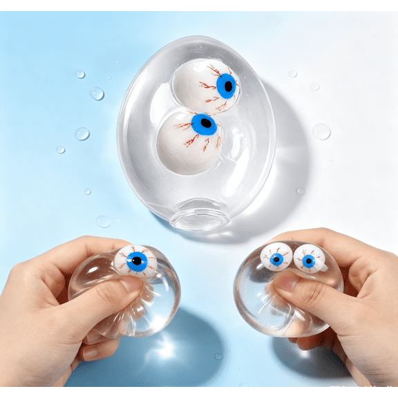 Squishies Stress Balls Halloween Eyeballs Squeeze Ball, Stretchy Fruit Stress Dough Ball Squeeze Fidget Sensory Toys,Eyeballs Squishies Toys for Teens & Adults, Ideal for Teens Anxiety_1PC