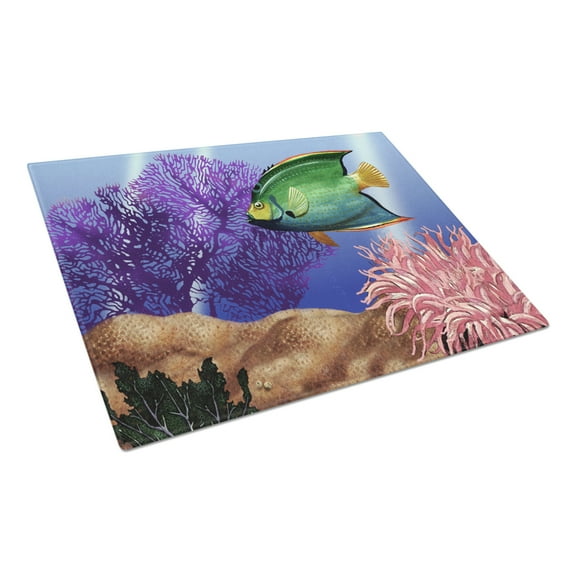 Caroline's Treasures Undersea Fantasy 2 Glass Cutting Board Large
