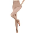 thumbnail image 2 of TMOYZQ Women's Fake Translucent Control Top Pantyhose, Winter Warm Stretchy High Waist Opaque Footless Tights Slim Leggings, Lightweight, Comfortable, 2 of 5