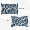 thumbnail image 2 of Daiia A Japanese Great Wave Bedding Waterproof Pillow Protector Zippered Queen – Bed Bug Proof Pillow Encasement-14"x20", 2 of 6