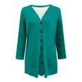 thumbnail image 4 of Baqcunre Womens Jacket Women's Solid Color Fashion Casual Button Long Sleeve Cardigan Womens Coats Fall Outfits Mint Green 3XL, 4 of 6