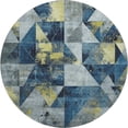 thumbnail image 2 of Addison Rugs Mayfield Premium Machine Washable Transitional Geometric Navy Round Rug, 8' x 8', 2 of 6