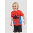thumbnail image 2 of Marvel Spidey and His Amazing Friends Spider-Man Little Boys T-Shirt and Mesh Shorts Outfit Set Toddler to Little Kid, 2 of 5