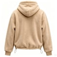 thumbnail image 5 of WULMLEO Cuddle Pouch Hoodie for Women Fleece Carrier Sweatshirt with Dog Pouch Brown L, 5 of 6
