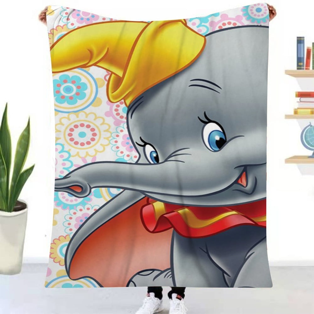 Disney Dumbo Blanket Flannel Throw Blankets for Watching Movie Blankets