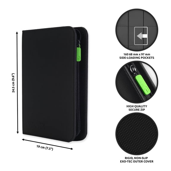 Vault X 4-Pocket Exo-Tec® Zip Binder (Signature Black)