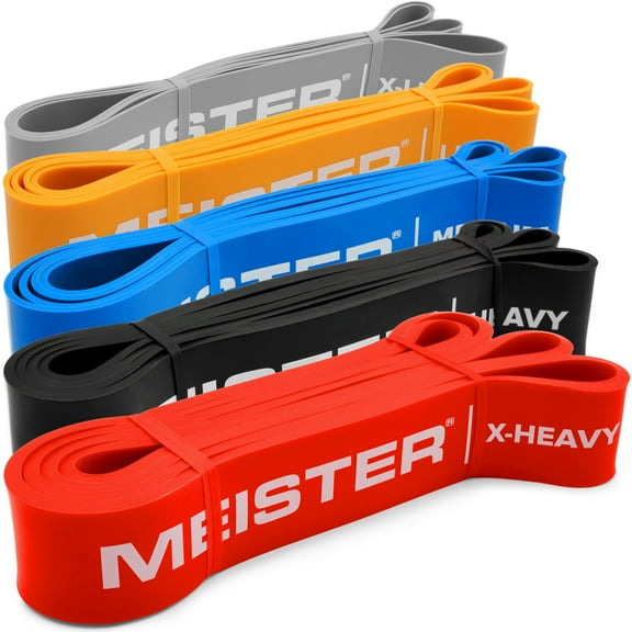 Meister XBand Comfort Width Resistance Band - 41" x 2" - Complete 5 Band Set