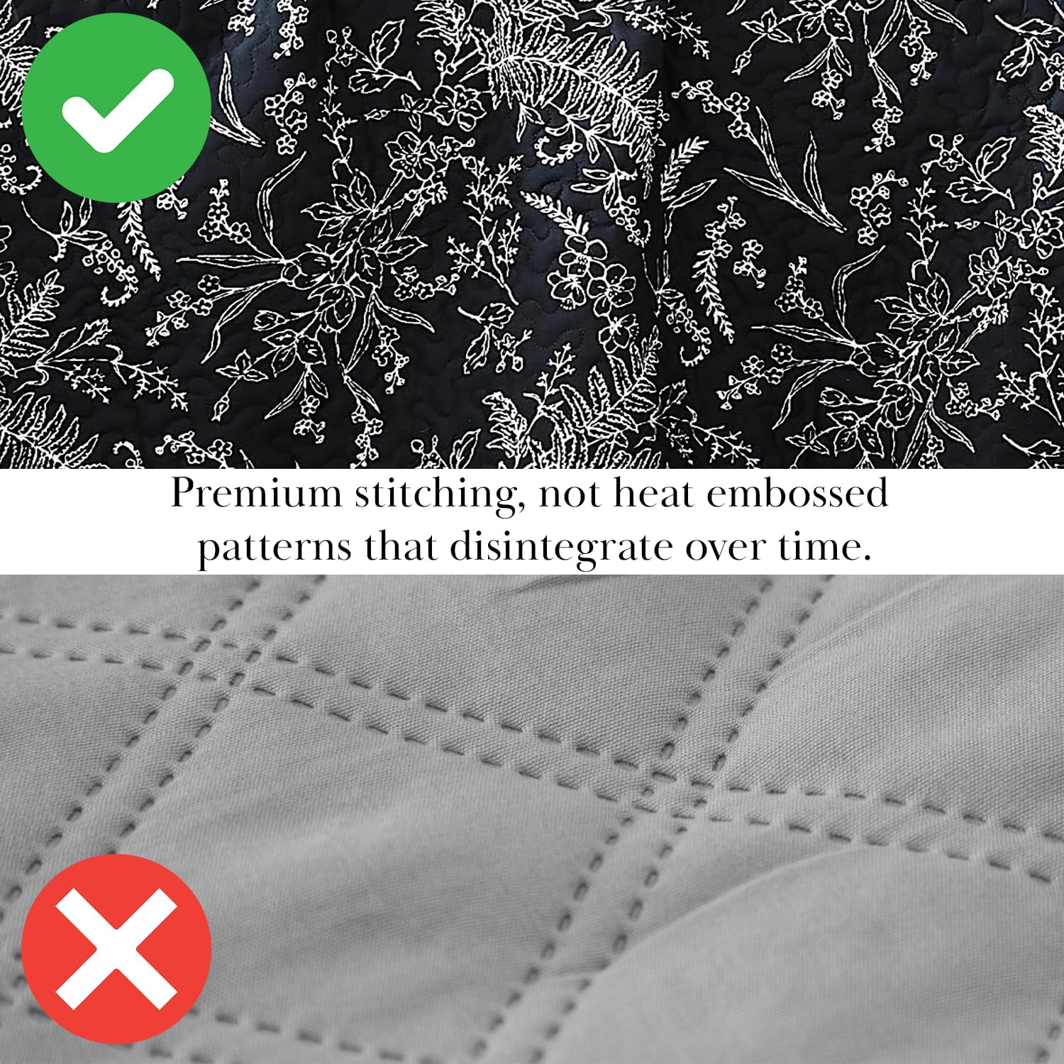 Elegant and Chic Lightweight Reversible Winter Brush Floral Patterned Quilt Set by Southshore Fine Linens