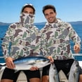 thumbnail image 4 of Bulopur Men’s Long Sleeve Fishing Shirt with Mask Green Camo Print UV Protection Sun Hoodie, Breathable Quick Dry Rash Guard for Outdoor Adventure, 4 of 8