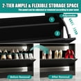 thumbnail image 6 of FANRAL 6 Flip Drawer 12 Tier Shoe Storage Cabinet,Wooden Shoe Rack Organizer,Hidden Shoe Storage Narrow Shoe Closet for Entryway,Black, 6 of 8