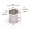 thumbnail image 4 of Paquete De 2 Coladores De Té, Cesta De Infusor De Té De Acero Inoxidable Sentada En Tazas, Infusores De Té para Té Suelto, Difusor De Té De Malla Fina Coladores De Té De Mango Largo, 4 of 5