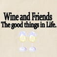 thumbnail image 2 of CafePress - Wine And Friends. The Good Things In Life. Tote Ba - Unisex Canvas Tote Bag, Beige, 1-Piece, 2 of 7