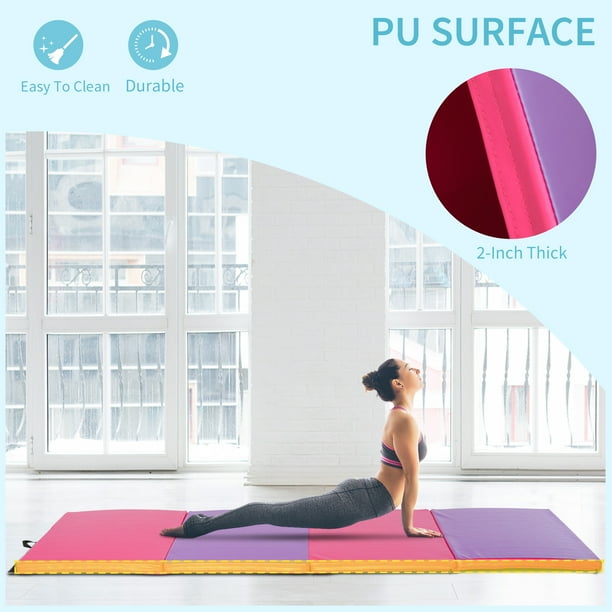 Soozier Gym Exercise Mat Folding Panel Yoga Fitness Home Aerobics Equipment