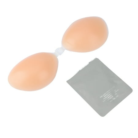 

Strapless Sticky Invisible+Nipple Push UP Reusable Silicone Bra Backless Viscous A