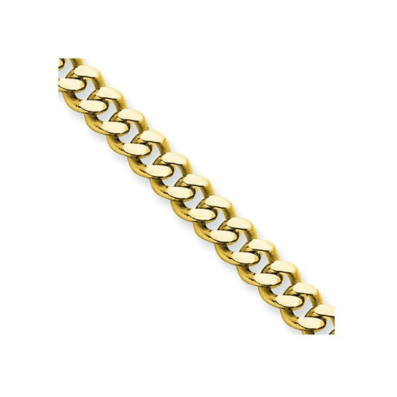 Chisel Stainless Steel 4mm Gold Tone IP Plated 24in Curb Chain Necklace Female Adult
